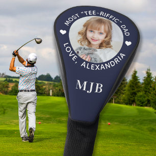 DAD Custom Photo Personalized Monogram Blue Golfer Golf Head Cover