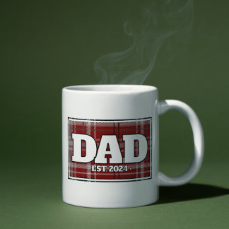 Dad Custom Plaid Mug - Gifts for Father