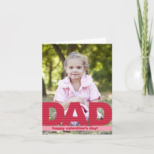 DAD Custom Valentine's Day Photo Card (Front)