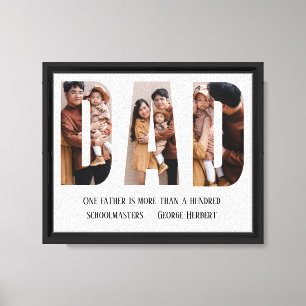 DAD Customizable Photo Father's Day Birthday Canvas Print