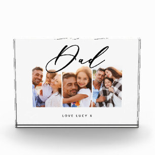 dad cute modern script multi photo gift