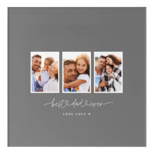 dad cute modern script multi photo gift acrylic print