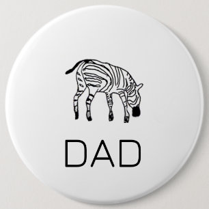Dad, Cutest Little Kenyan Zebra Birthday Golf Ball Button