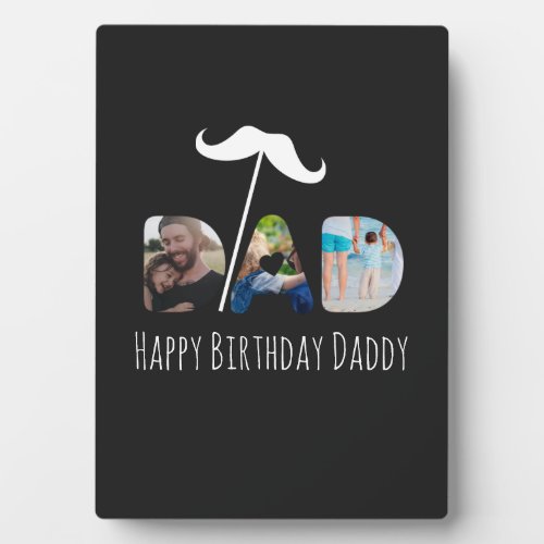 DAD Cutout 3 Photo Collage Personalized gift  Plaque