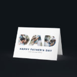 DAD Cutout Photo Collage Happy Father's Day Holiday Card<br><div class="desc">DAD Cutout Photo Collage Happy Father's Day Flat Card. Customizable flat card featuring DAD typography cutout and three photo collage. The texts are fully customizable. Perfect for Father's day and dad's birthdays.</div>