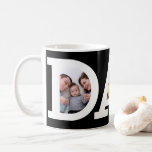 Dad D A D Black Father's Day Photo Coffee Mug