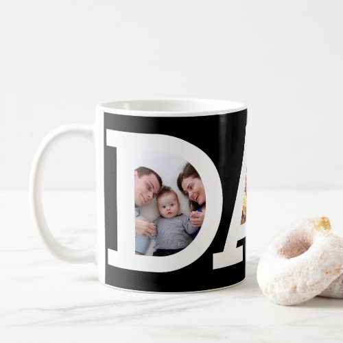 Dad D A D Black Fathers Day Photo Coffee Mug