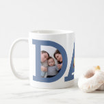 Dad D A D Blue Father's Day Photo Coffee Mug