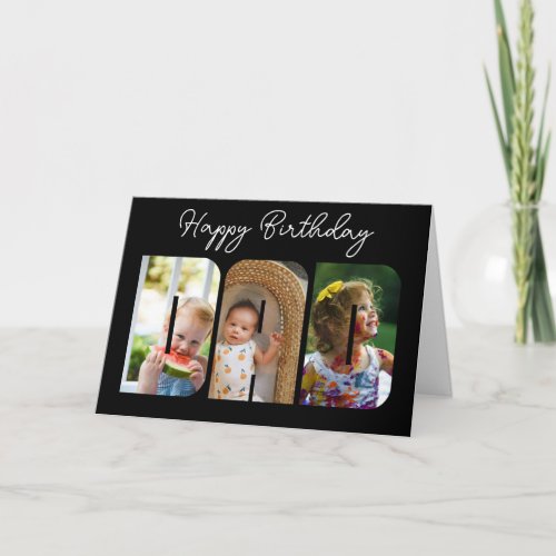 dad daddy Birthday card photo collage family 