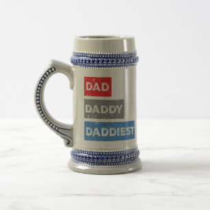 Dad Daddy Daddiest Father's Day Design Beer Stein