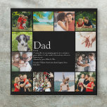 Dad Daddy Father Definition 12 Photo Black Faux Canvas Print<br><div class="desc">Personalize with 12 favourite photos and personalized text for your special dad, daddy or father to create a unique gift for Father's day, birthdays, Christmas or any day you want to show how much he means to you. A perfect way to show him how amazing he is every day. Designed...</div>