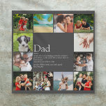 Dad Daddy Father Definition 12 Photo Gray Faux Canvas Print<br><div class="desc">Personalise with 12 favourite photos and personalized text for your special dad, daddy or father to create a unique gift for Father's day, birthdays, Christmas or any day you want to show how much he means to you. A perfect way to show him how amazing he is every day. Designed...</div>