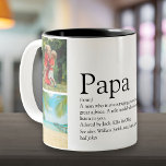 Dad, Daddy, Father Definition 4 Photo Collage Two-Tone Coffee Mug<br><div class="desc">Personalise for your special dad,  daddy or father to create a unique gift for Father's day,  birthdays,  Christmas or any day you want to show how much he means to you. A perfect way to show him how amazing he is every day. Designed by Thisisnotme©</div>