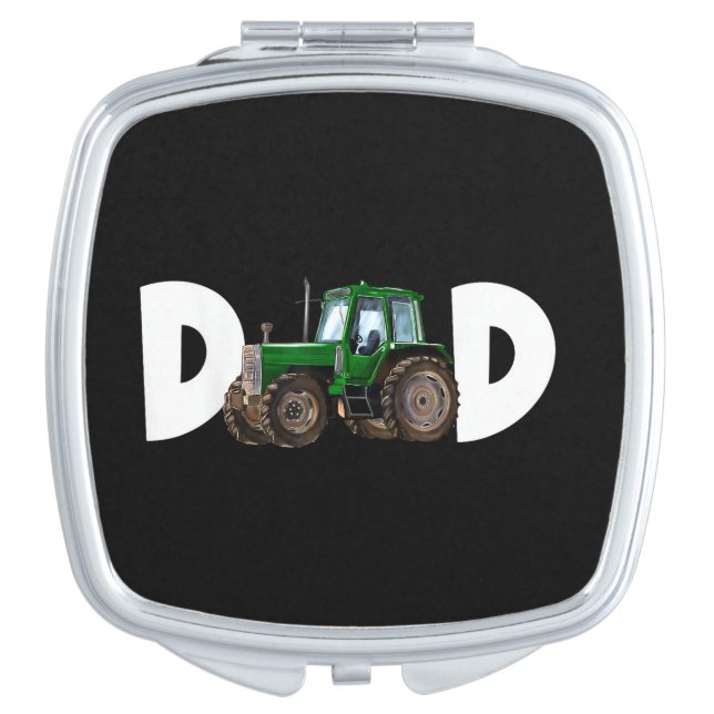 Dad Daddy of The Birthday Boy Kid Tractor Farmer F Compact Mirror (Front)