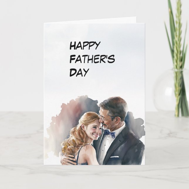 Dad dances with Daughter Father's Day card (Front)