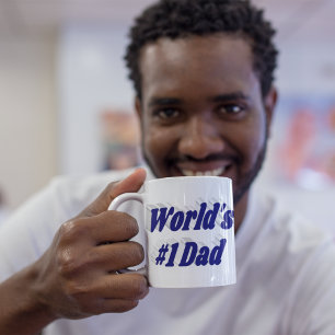 Dad dark blue half text coffee mug