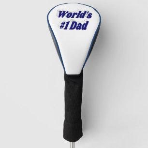 Dad dark blue text golf head cover