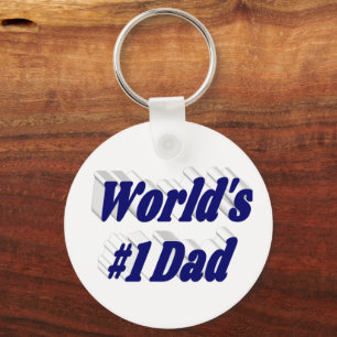 Dad dark blue text  keychain