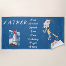 Dad Daughter Bonding Lighthouse Father's Day Quote