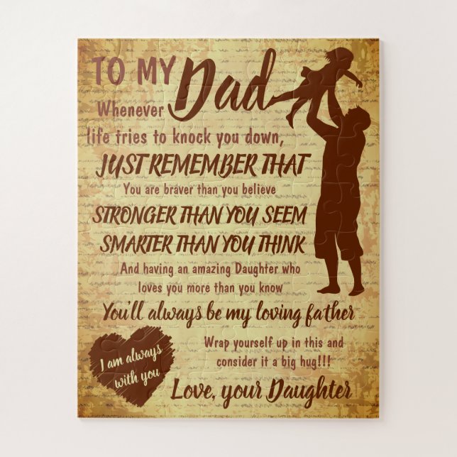 Dad Daughter Father Day Christmas party Game Jigsaw Puzzle (Vertical)