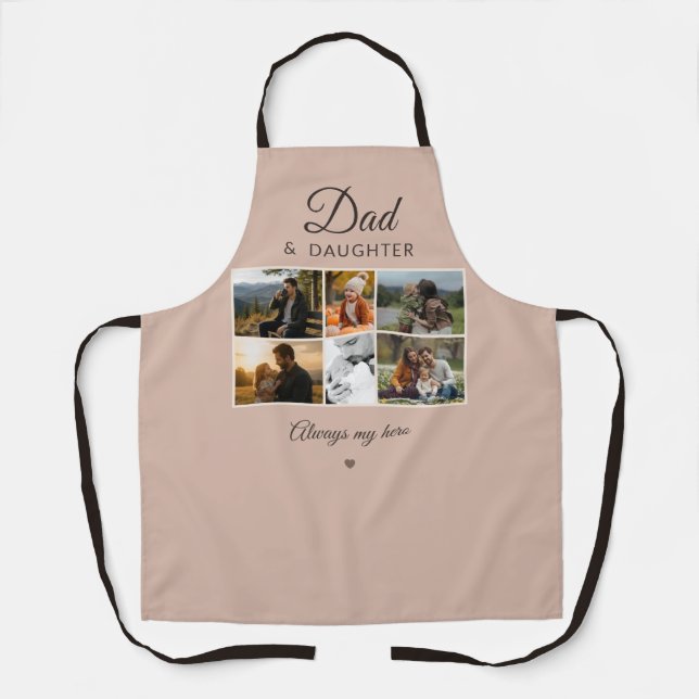 Dad & Daughter Personalized Photo Album Apron (Front)