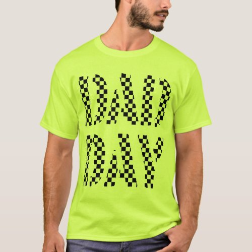 DAD DAY checkered Happy Fathers day T_Shirt
