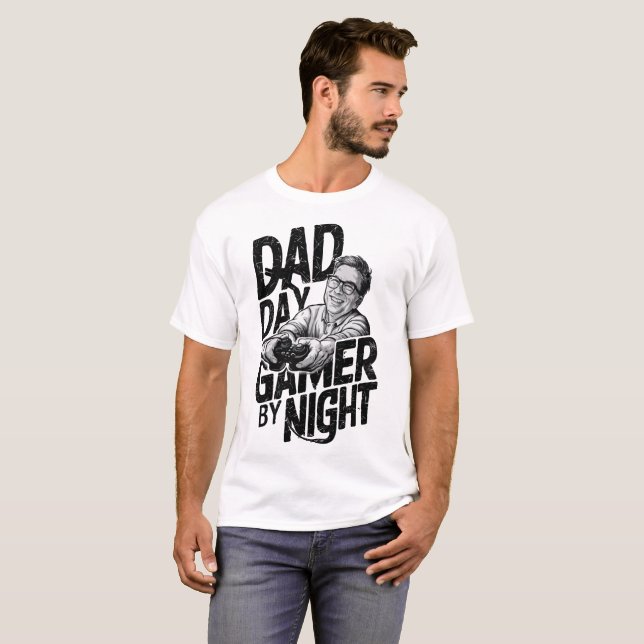 Dad Day Gamer By Night T-Shirts (Front Full)