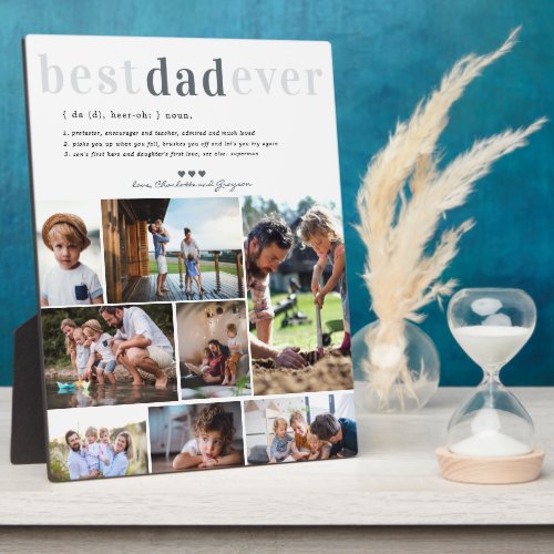 Dad Definition  8 Photo Personalized Plaque