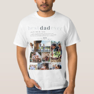 Dad Definition   8 Photo Personalized  T-Shirt