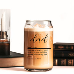 Dad Definition Beer Can Glass