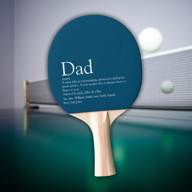 Dad Definition Blue Modern Fathers Day Ping Pong Paddle (Dad Definition Blue Modern Fathers Day Ping Pong Paddle)