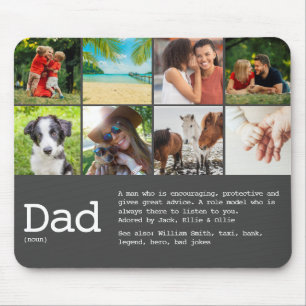 Dad Definition Fathers Day Photo Gray Mouse Pad