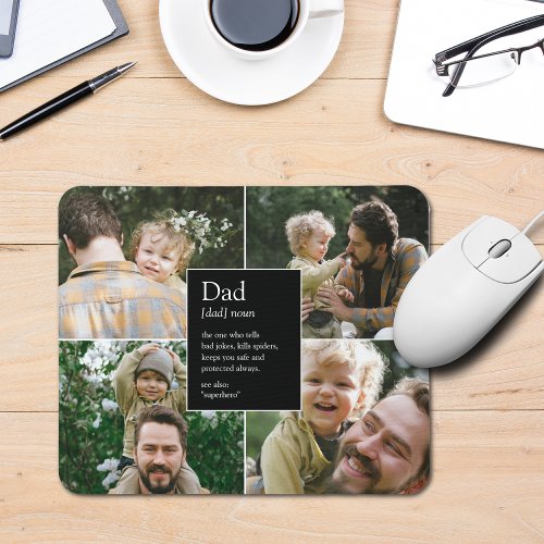 Dad Definition Funny  Heartfelt Family Photo Mouse Pad
