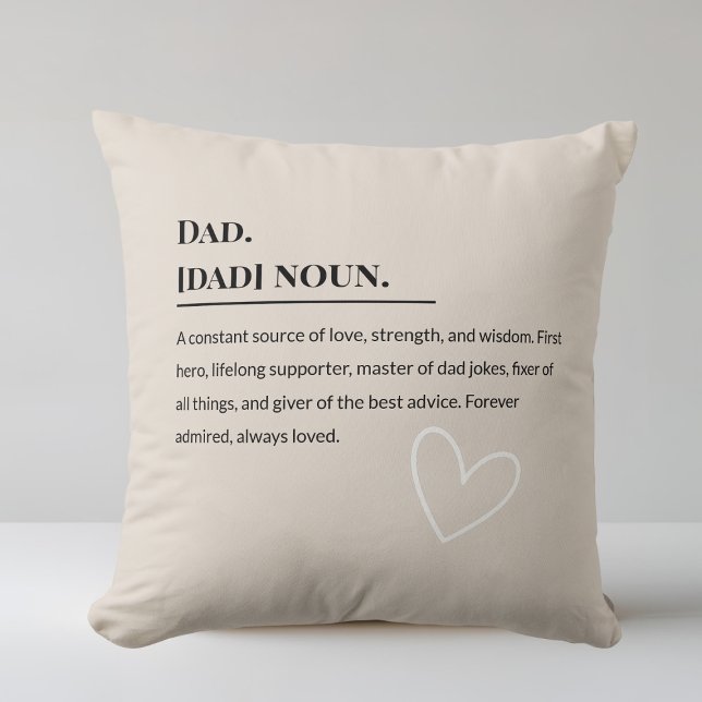 Dad Definition 👨‍👧‍👦 | Heartfelt Father Throw Pillow (Creator Uploaded)