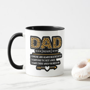 Dad Definition Leopard Print Father's Day Gift Mug