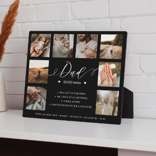 Dad Definition Meaning Fathers Day 8 Photo Collage Plaque