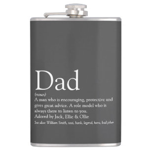 Dad Definition Saying Fun Modern Flask