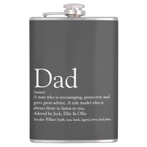 Dad Definition Saying Fun Modern Flask