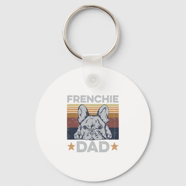 Dad Design For Your Frenchie Dad  Keychain (Front)