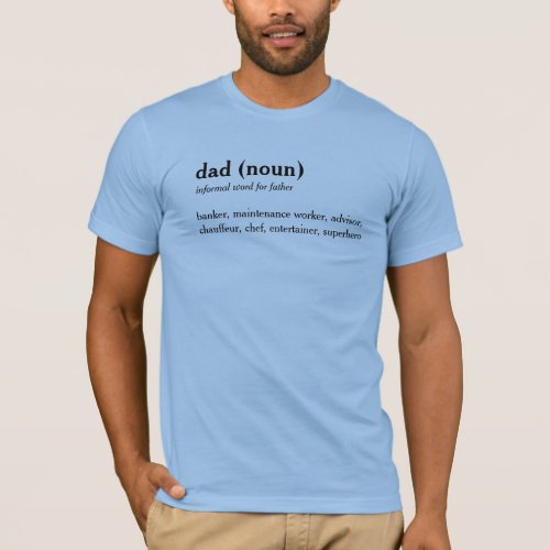 Dad dictionary definition custom text t_shirt