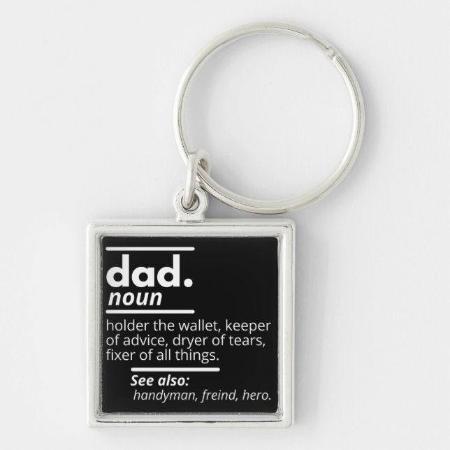 Dad Dictionary Definition - Funny Fathers Day Gift Keychain (Front)