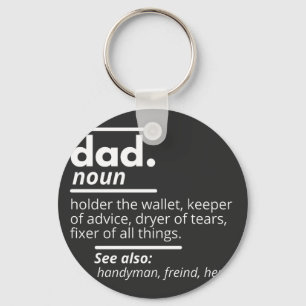 Dad Dictionary Definition - Funny Fathers Day Gift Keychain