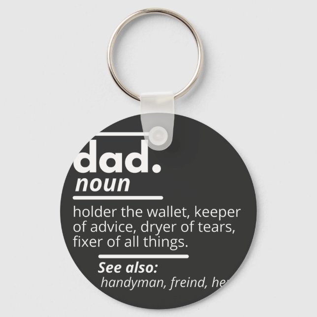 Dad Dictionary Definition - Funny Fathers Day Gift Keychain (Front)