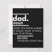 Dad Dictionary Definition - Funny Fathers Day Gift