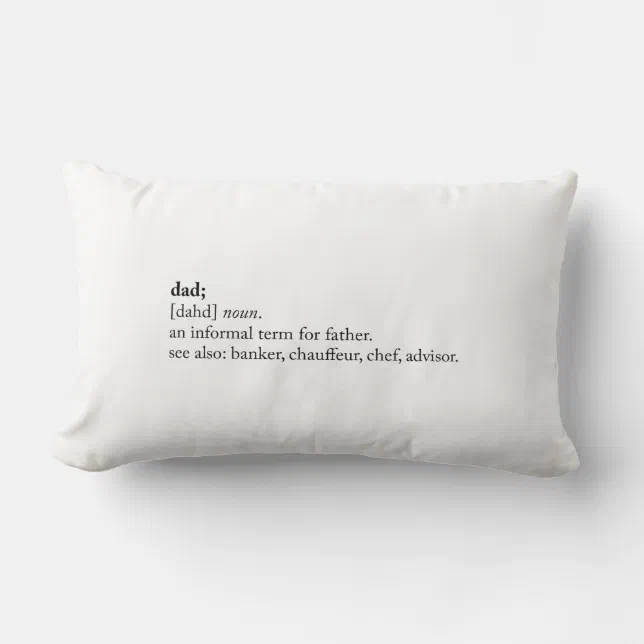Dad Dictionary Definition Lumbar Pillow Zazzle