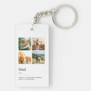 Dad Dictionary Definition Photo Collage Keychain