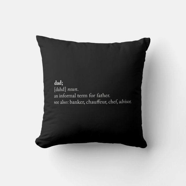 Dad - Dictionary Definition Throw Pillow (Front)