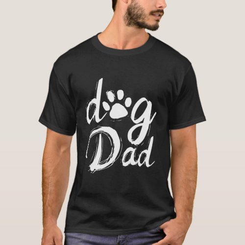 Dad Dog Paw Dog Dad T_Shirt