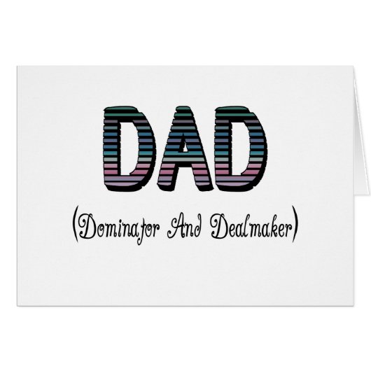 Dad Dominator And Dealmaker Cards (Front Horizontal)
