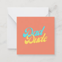 Dad Dude Note Card 